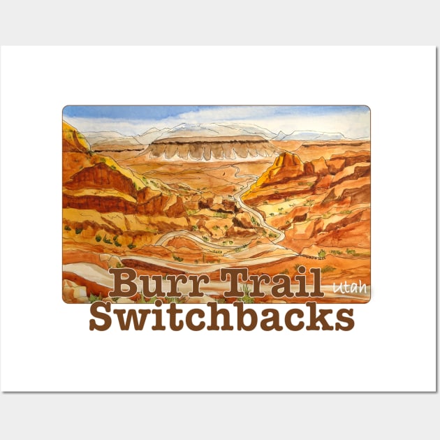 Burr Trail Switchbacks, Utah Wall Art by MMcBuck